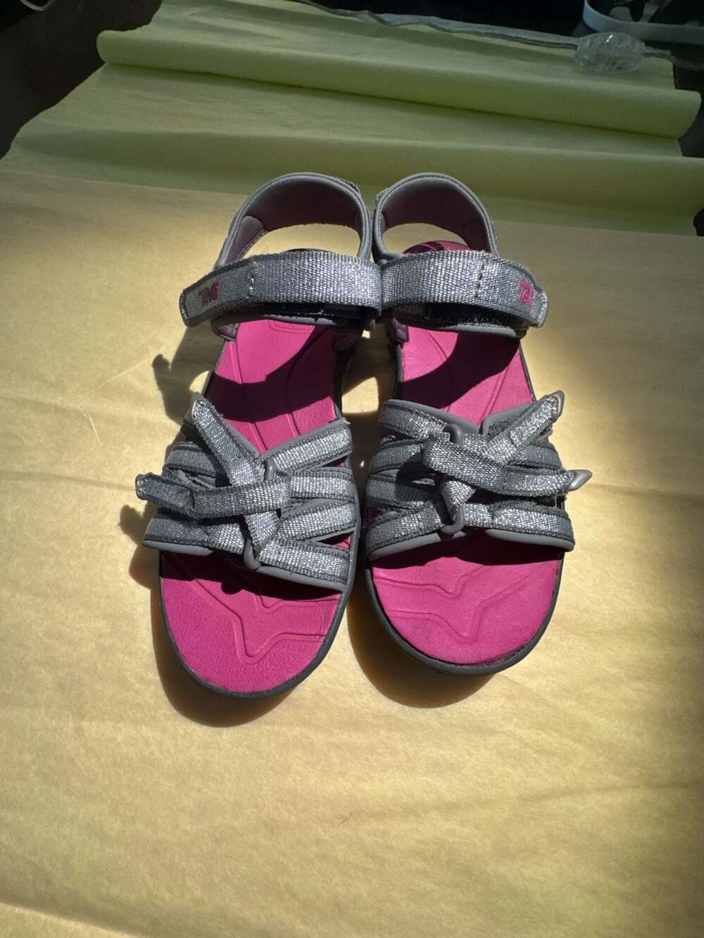 Teva Tirra Metallic Silver and Magenta Sport Sandals